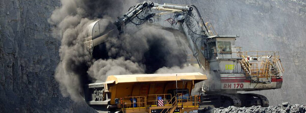 Dust while mining